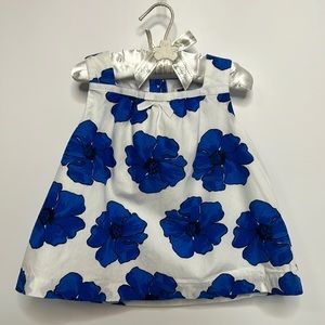 JANIE and JACK | Girls Indigo Floral Top | Sleeveless Blouse | Size 9-12 mo